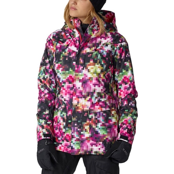 Burton Jackets & Blazers - Burton Candice Floral Pixel Print Snowboard Ski Jacket